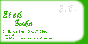 elek buko business card